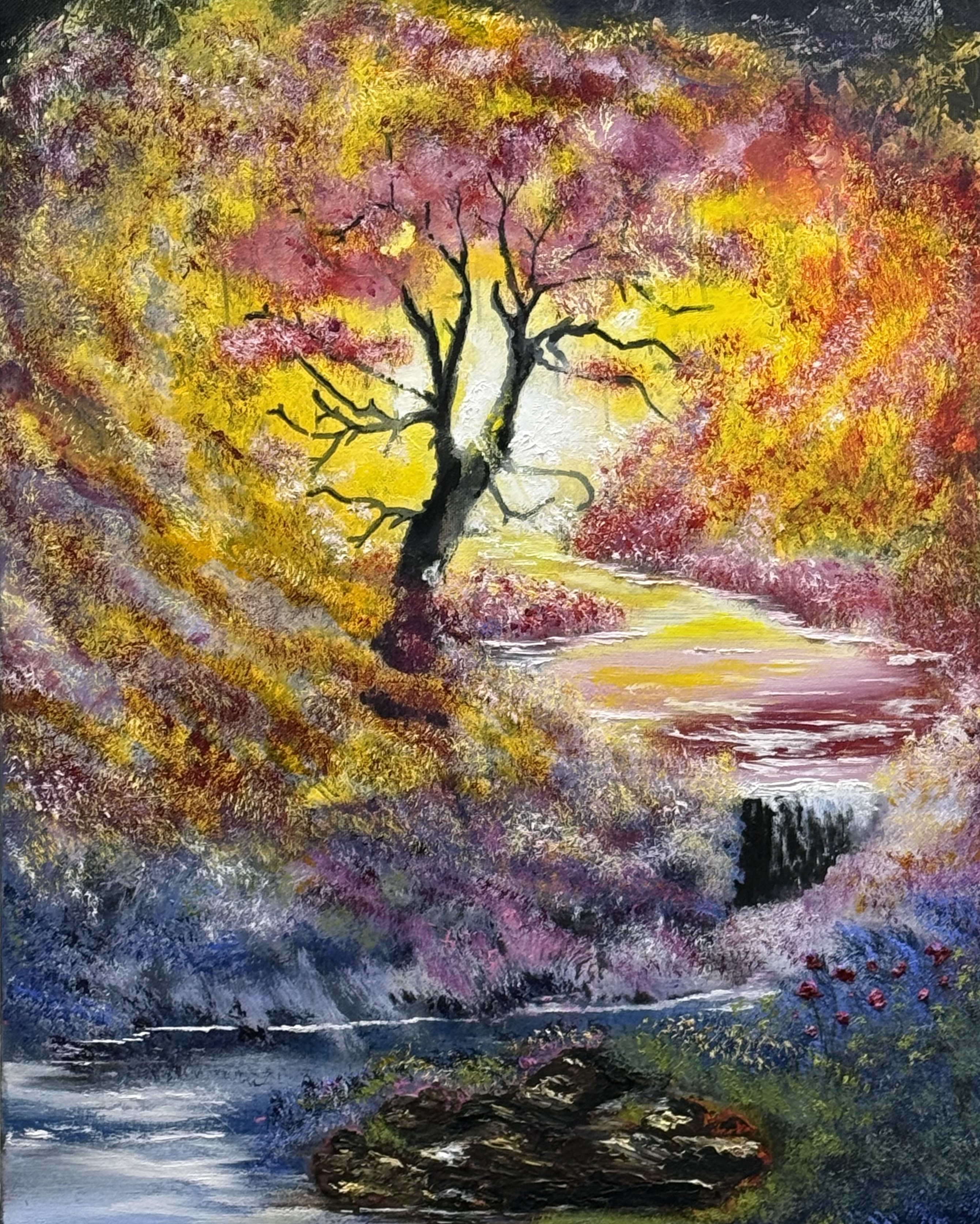 Whispering Autumn: A Dance of Light and Shadow