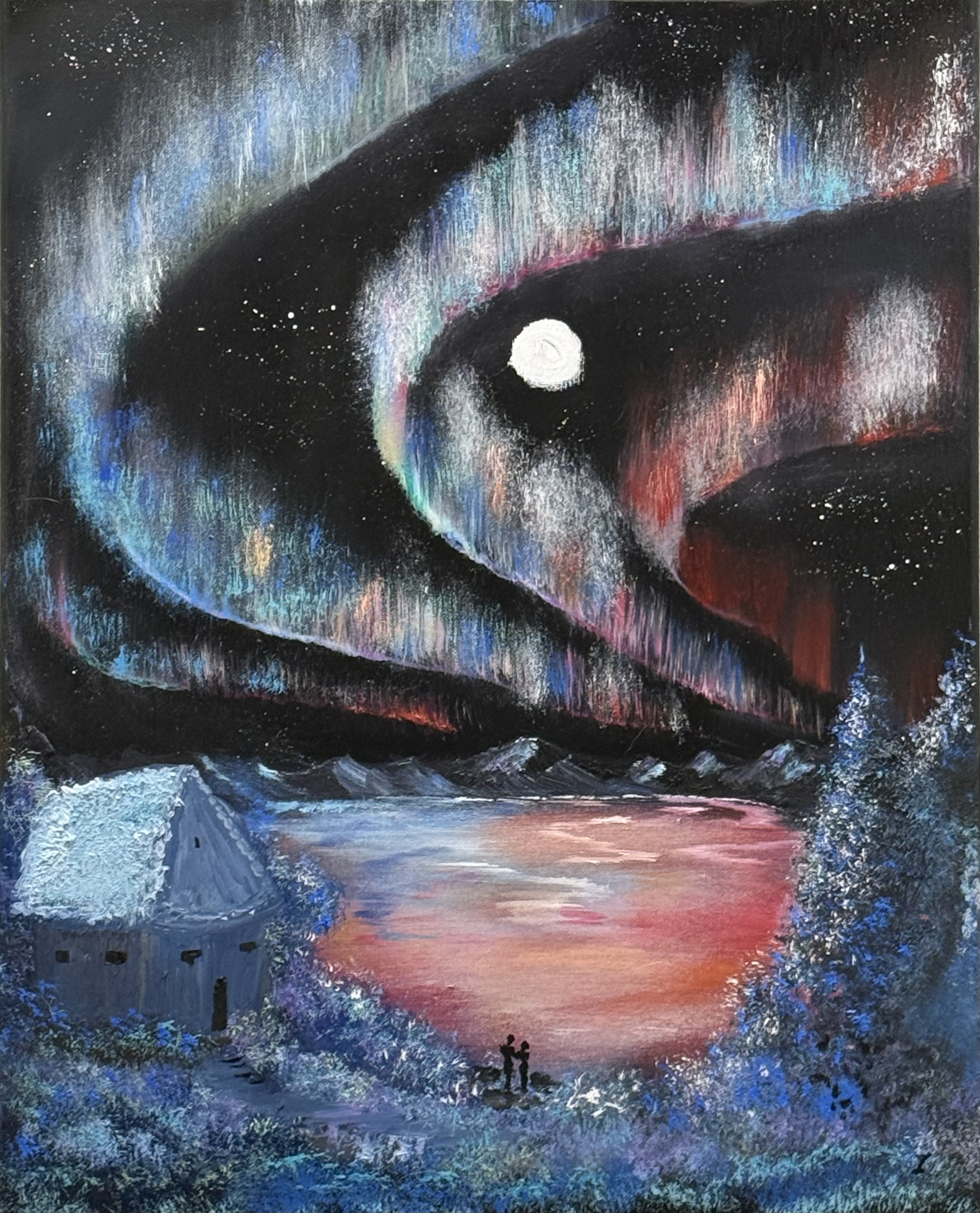 Ethereal Embrace: A Night Under the Aurora