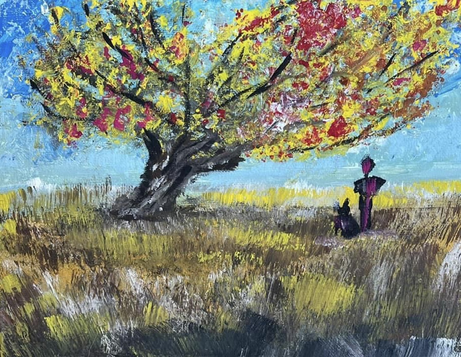 Under the Autumn Canopy: A Boy and His Dog