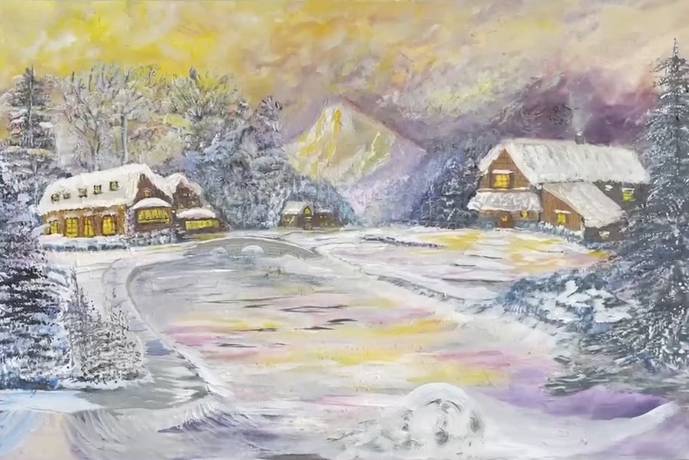 Twilight Glow in a Winter Wonderland