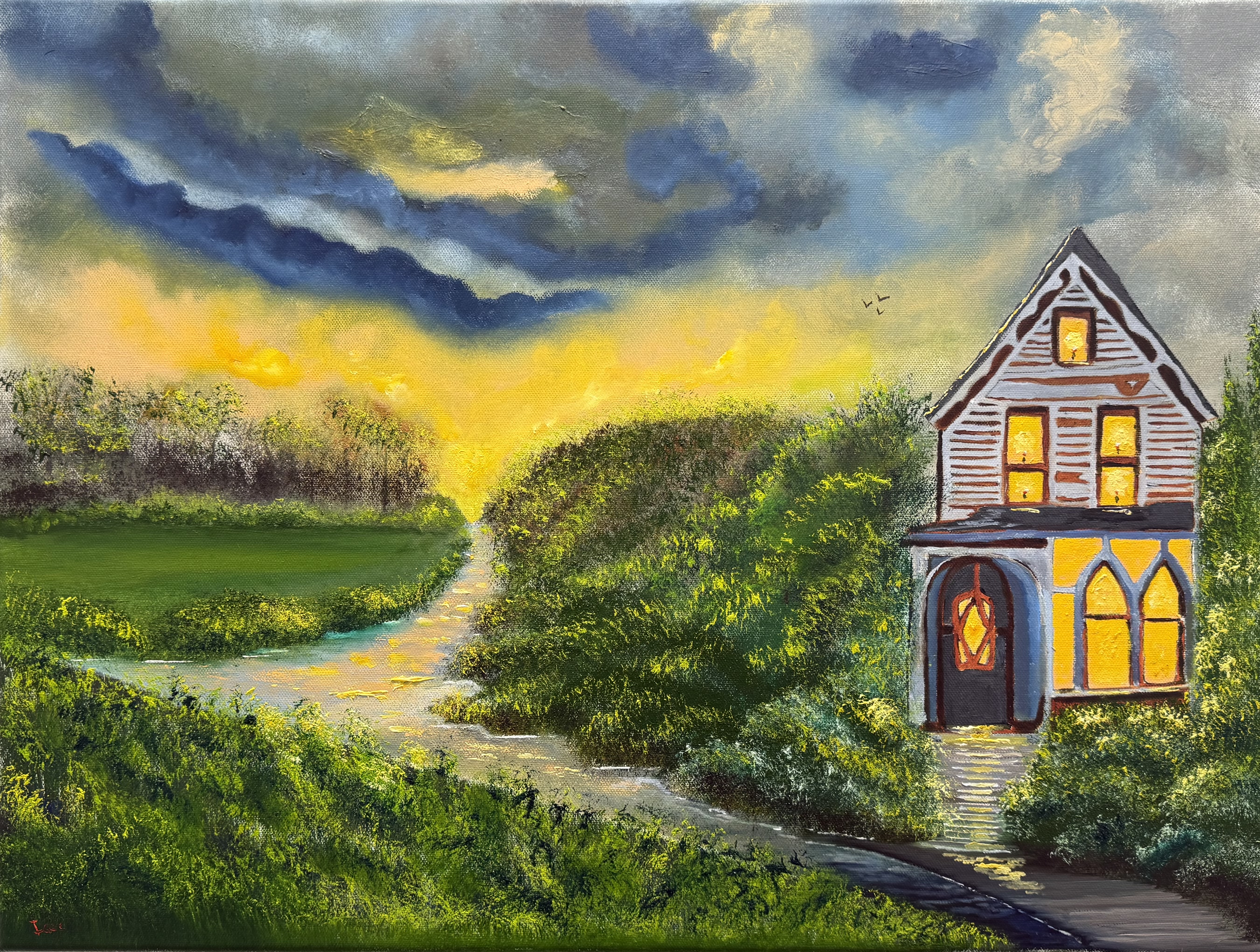 Sunrise in the Countryside – Golden Light at Day's Beginning