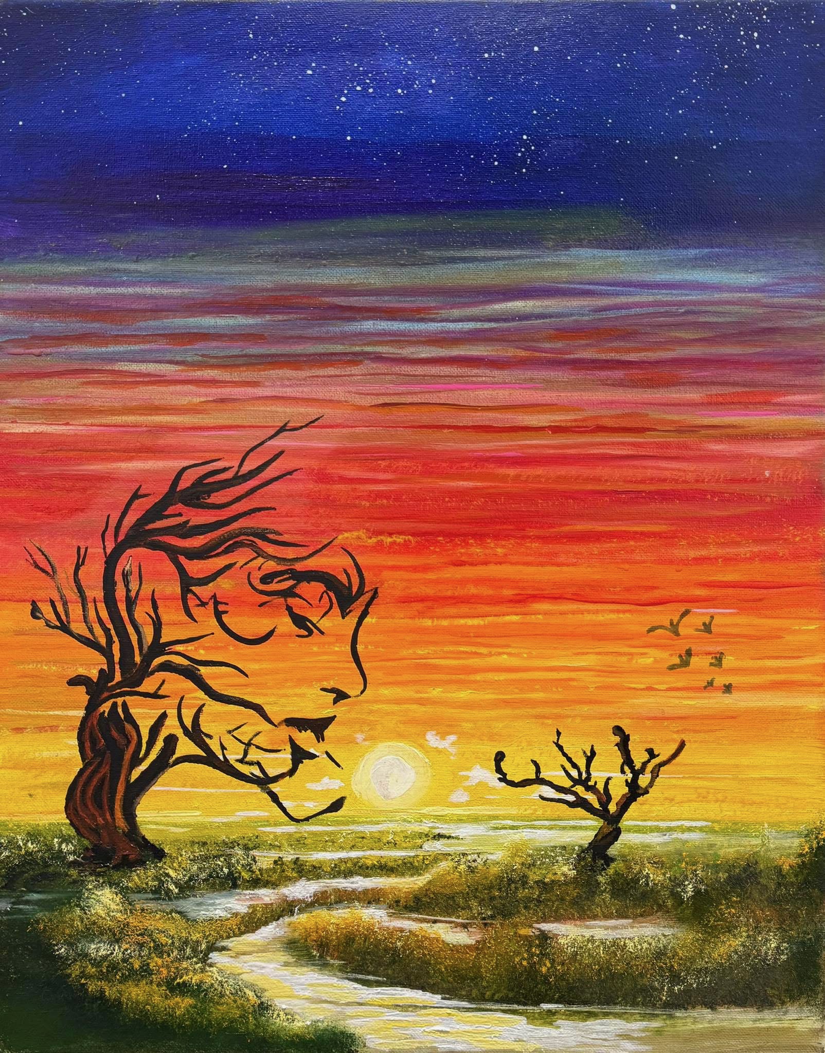 Fall's Embrace: A Tree's Bittersweet Remembrance